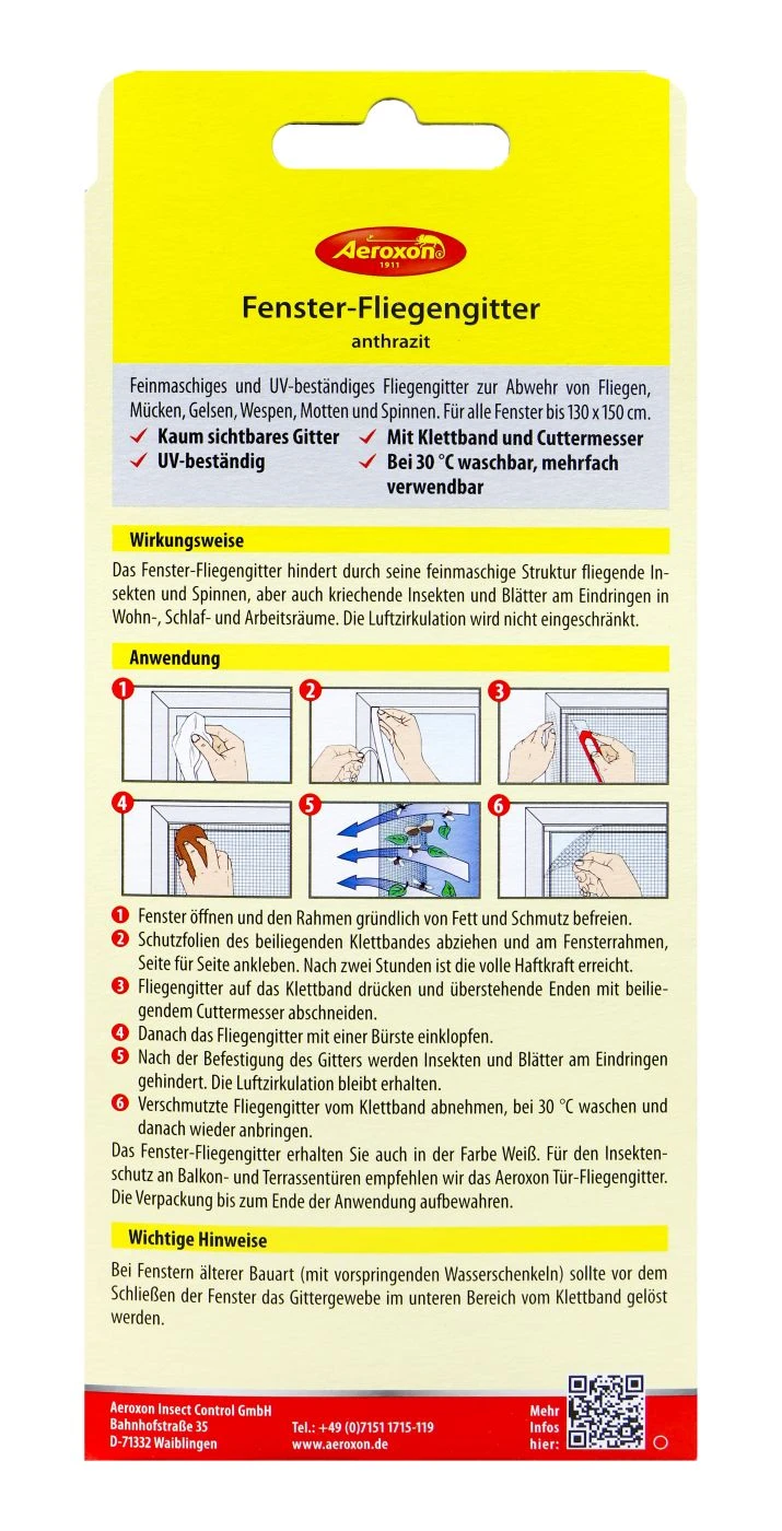 Aeroxon Fenster Fliegengitter 5 Aeroxon Fenster Fliegengitter – Bild 3
