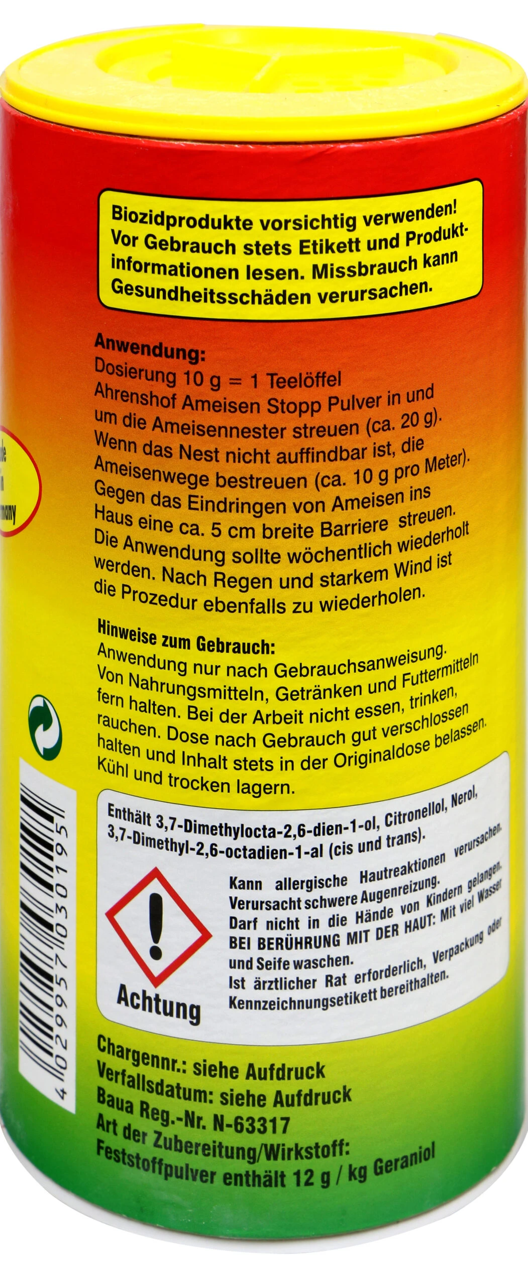 Ahrenshof Ameisen Stopp - 0,3 Kg 4 Ahrenshof Ameisen Stopp - 0,3 Kg – Bild 2