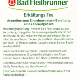 Bad Heilbrunner Erkältungstee - 8 Beutel -Gartenbedarfsgeschäft Bad20Heilbrunner20Erkaeltungstee 75617 L01