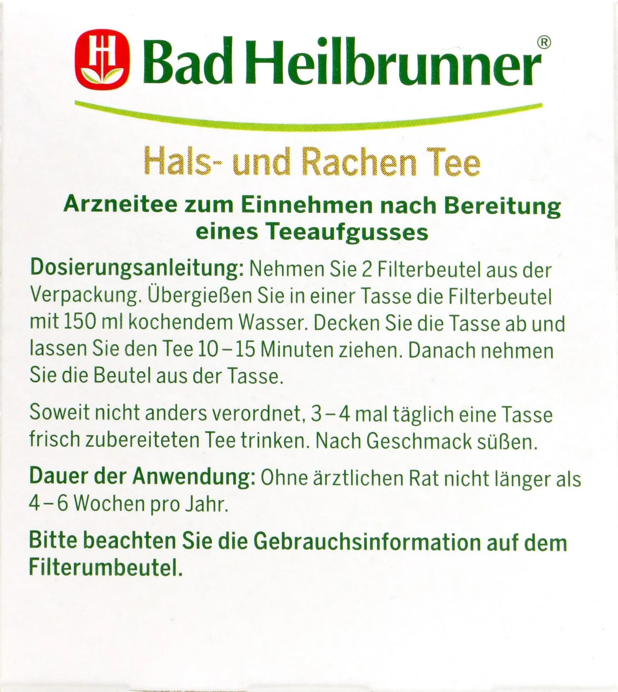 Bad Heilbrunner Hals- Und Rachentee - 8 Beutel 6 Bad Heilbrunner Hals- Und Rachentee - 8 Beutel – Bild 4