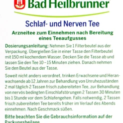 Bad Heilbrunner Schlaf- Und Nerventee - 8 Beutel -Gartenbedarfsgeschäft Bad20Heilbrunner20Schlaf 20und20Nerventee 74527 L01