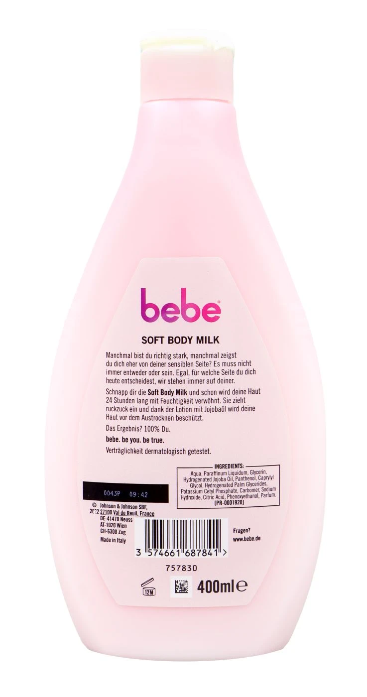 Bebe Soft Body Milk Streichelzart - 400 Ml 4 Bebe Soft Body Milk Streichelzart - 400 Ml – Bild 2