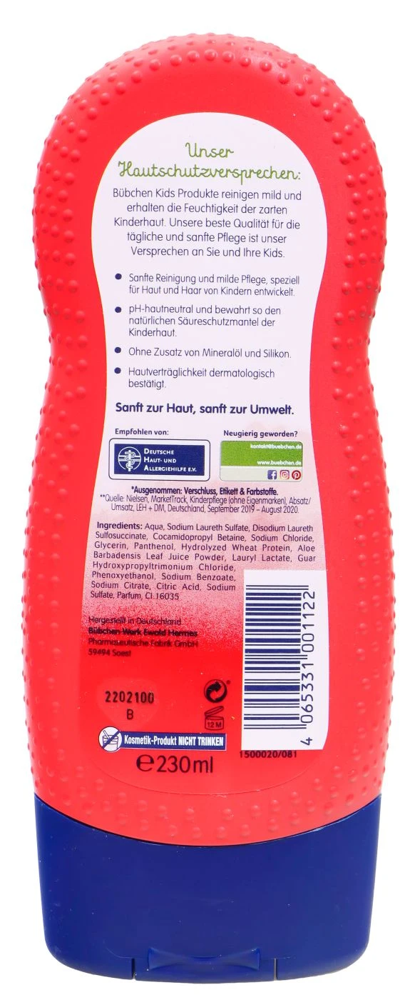 Bübchen Shampoo & Showergel Himbeerspaß - 230 Ml 4 Bübchen Shampoo & Showergel Himbeerspaß - 230 Ml – Bild 2