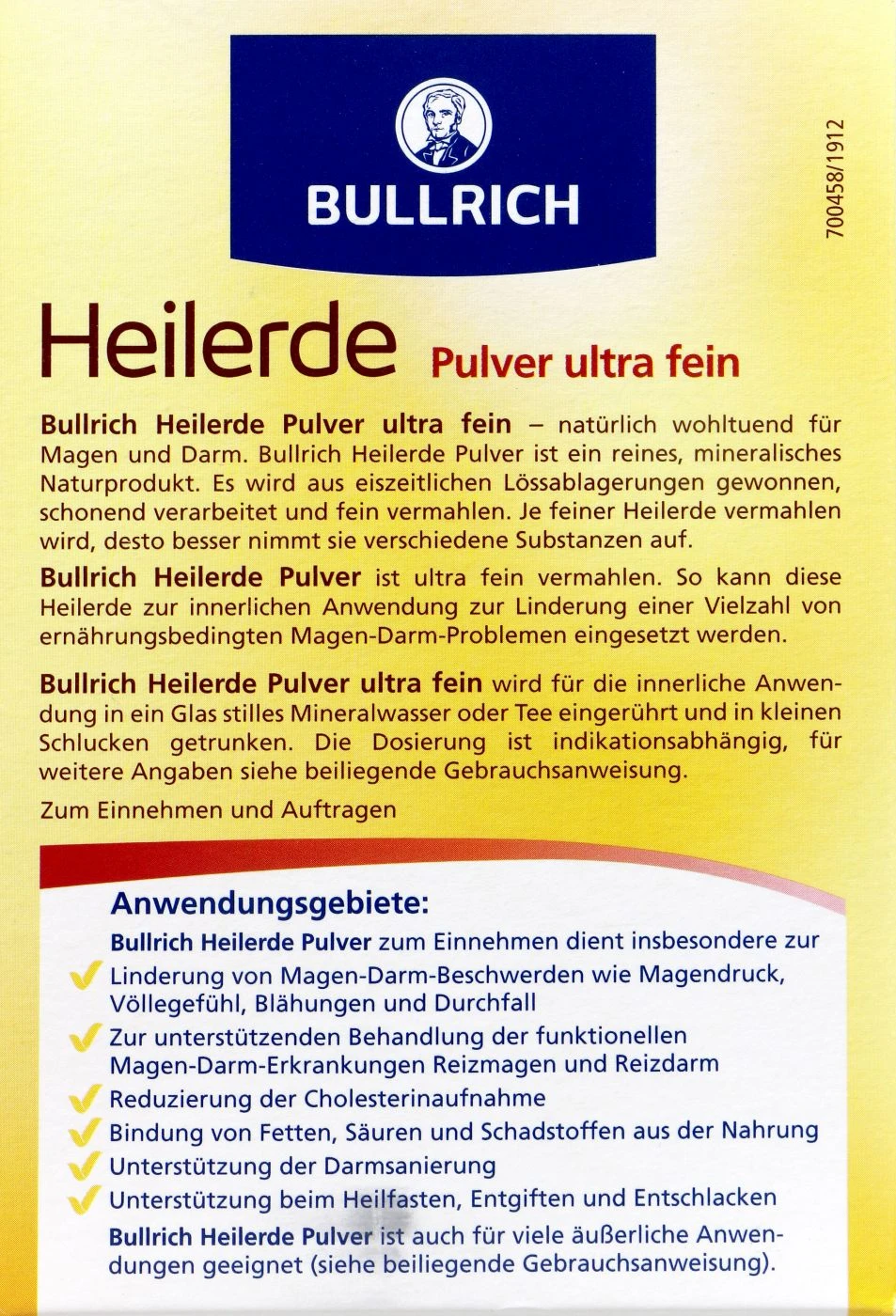 Bullrich Heilerde Pulver Ultrafrein - 500 G 5 Bullrich Heilerde Pulver Ultrafrein - 500 G – Bild 3