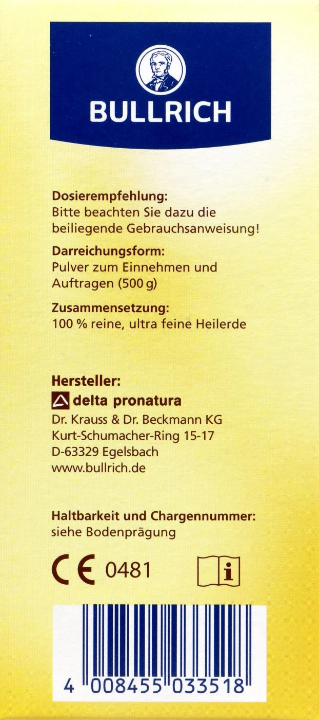 Bullrich Heilerde Pulver Ultrafrein - 500 G 4 Bullrich Heilerde Pulver Ultrafrein - 500 G – Bild 2