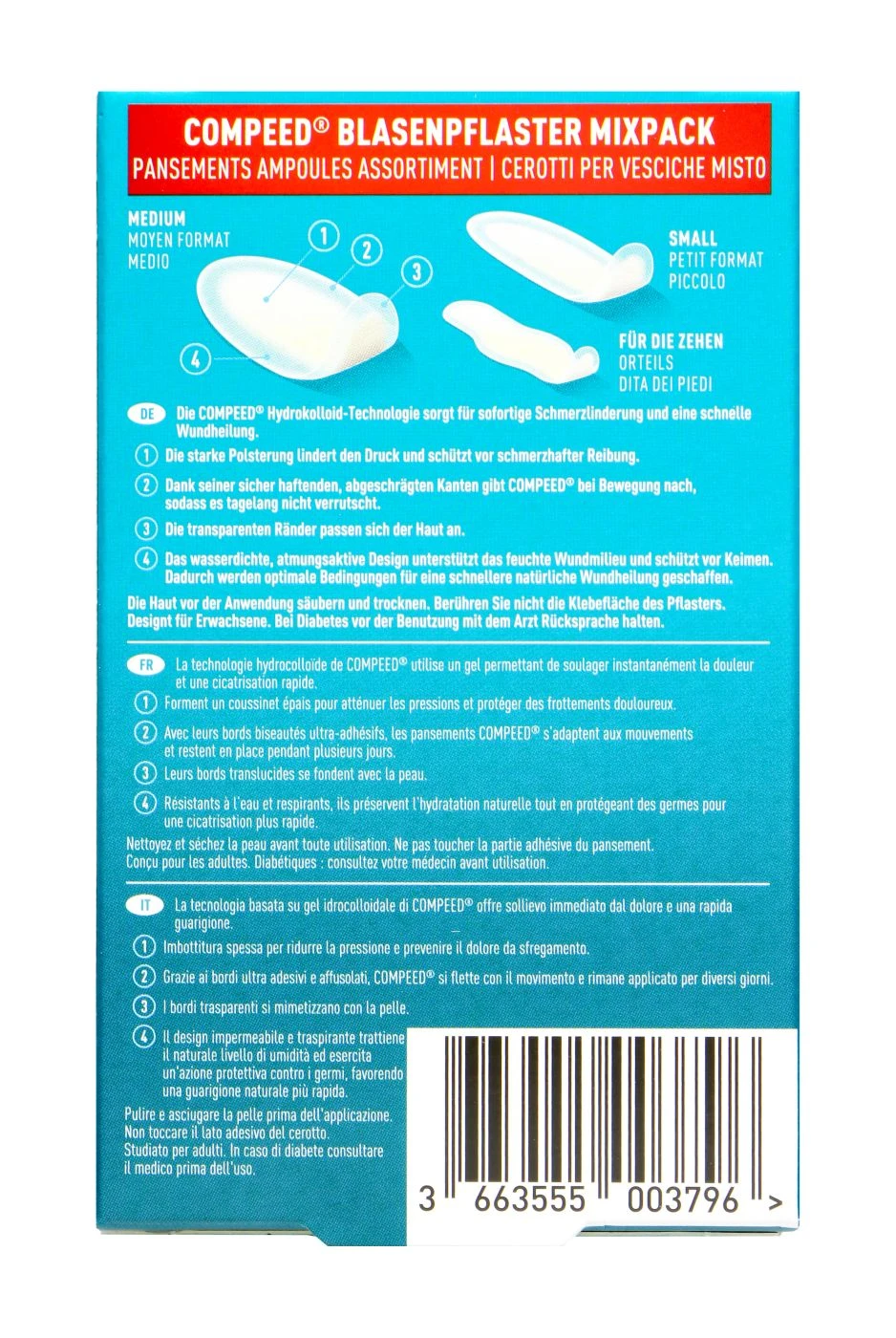 Compeed Blasenpflaster Mixpack - 6 Stück 4 Compeed Blasenpflaster Mixpack - 6 Stück – Bild 2