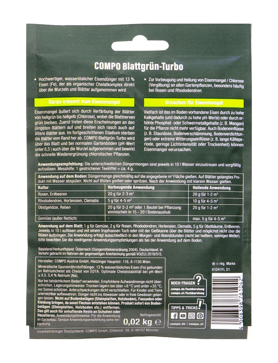 Compo Blattgrün-Turbo - 20 G 4 Compo Blattgrün-Turbo - 20 G – Bild 2