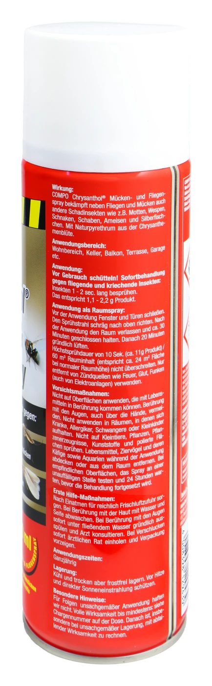 Compo Chrysanthol Mücken-und Fliegenspray - 0,5 L 5 Compo Chrysanthol Mücken-und Fliegenspray - 0,5 L – Bild 3