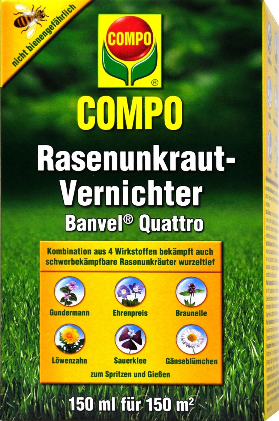 Compo Rasenunkraut-Vernichter Banvel Quattro - 150 Ml 3 Compo Rasenunkraut-Vernichter Banvel Quattro - 150 Ml