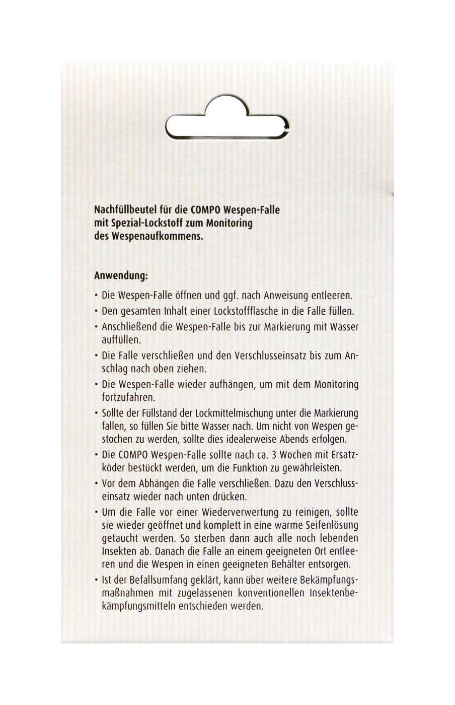 Compo Wespen-Falle N Nachfüller - 2 Stück 4 Compo Wespen-Falle N Nachfüller - 2 Stück – Bild 2