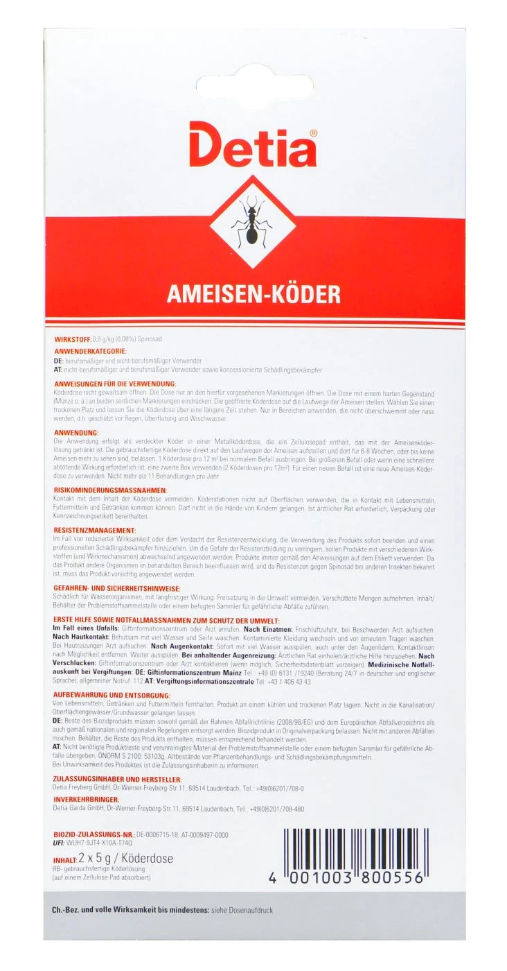 Detia Ameisen-Köderdose - 2 Stück 4 Detia Ameisen-Köderdose - 2 Stück – Bild 2