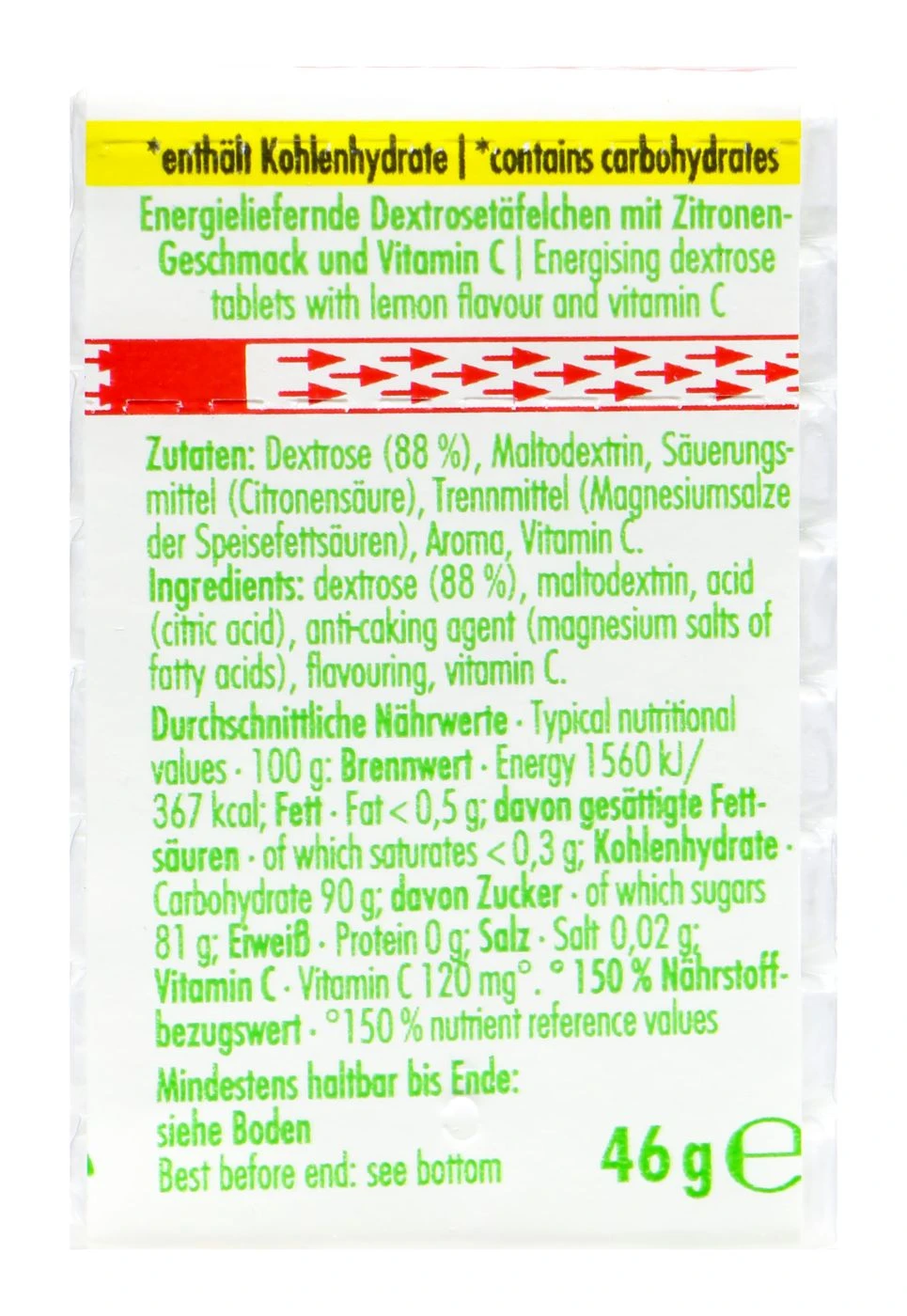 Dextro Energy Zitrone Und Vitamin C - 46 G 4 Dextro Energy Zitrone Und Vitamin C - 46 G – Bild 2