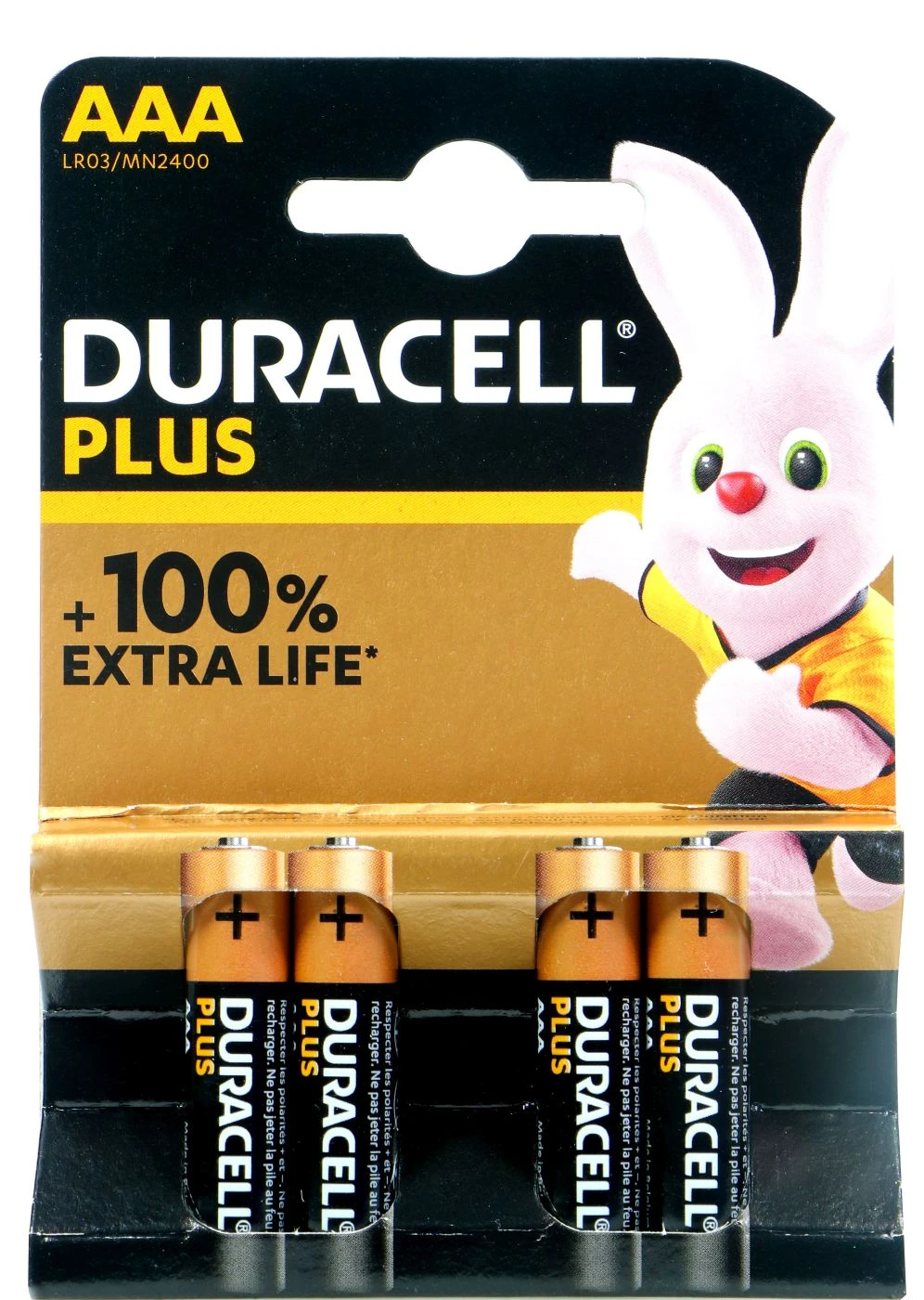 Duracell Plus AAA Micro - 1,5 V - 4 Stück 3 Duracell Plus AAA Micro - 1,5 V - 4 Stück