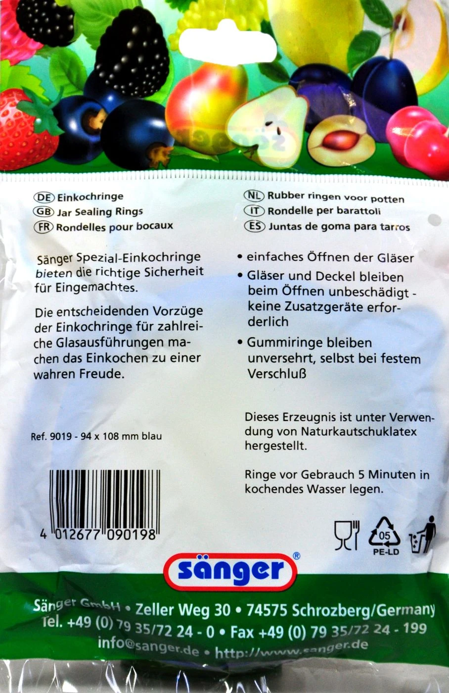 Sänger Einkochringe 94 X 108 Mm Mit Kerbe - 10 Stück 4 Sänger Einkochringe 94 X 108 Mm Mit Kerbe - 10 Stück – Bild 2