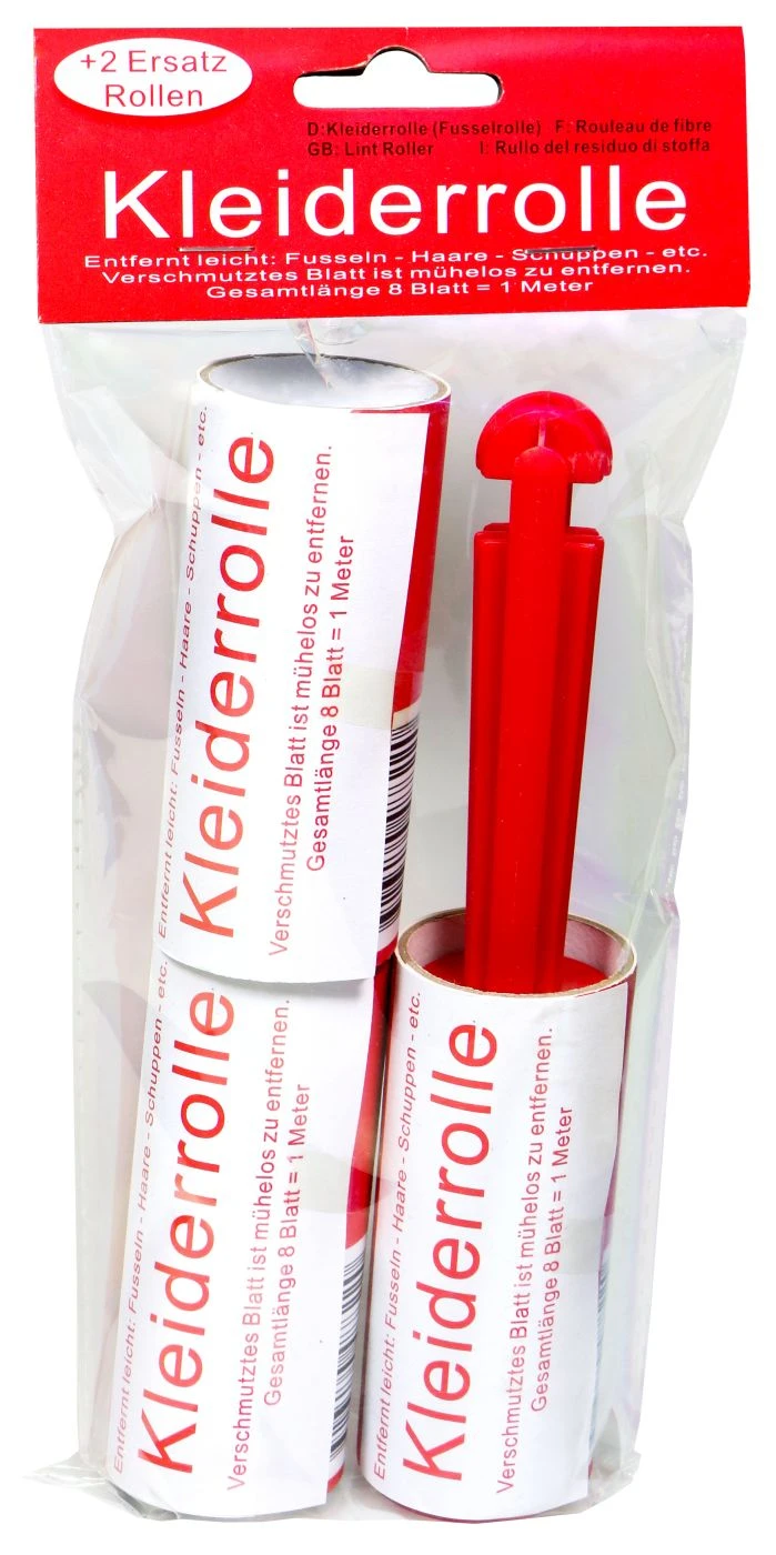 Fusselrolle + 2 Ersatzrollen 3 Fusselrolle + 2 Ersatzrollen