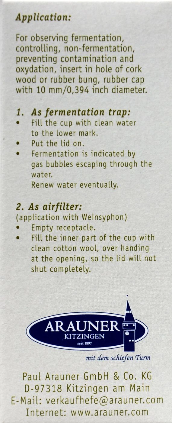 Kitzinger Gäraufsatz Hobby 3 Kitzinger Gäraufsatz Hobby