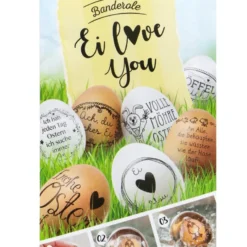 Heitmann Eierfarben Eierbanderole Ei Love You - 12 Banderolen