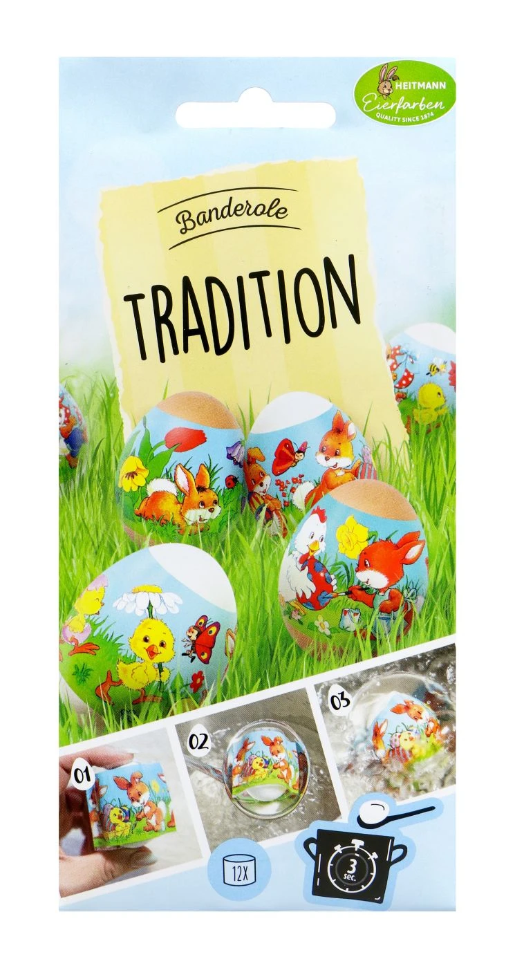 Heitmann Eierfarben Eierbanderole Tradition - 12 Banderolen 3 Heitmann Eierfarben Eierbanderole Tradition - 12 Banderolen