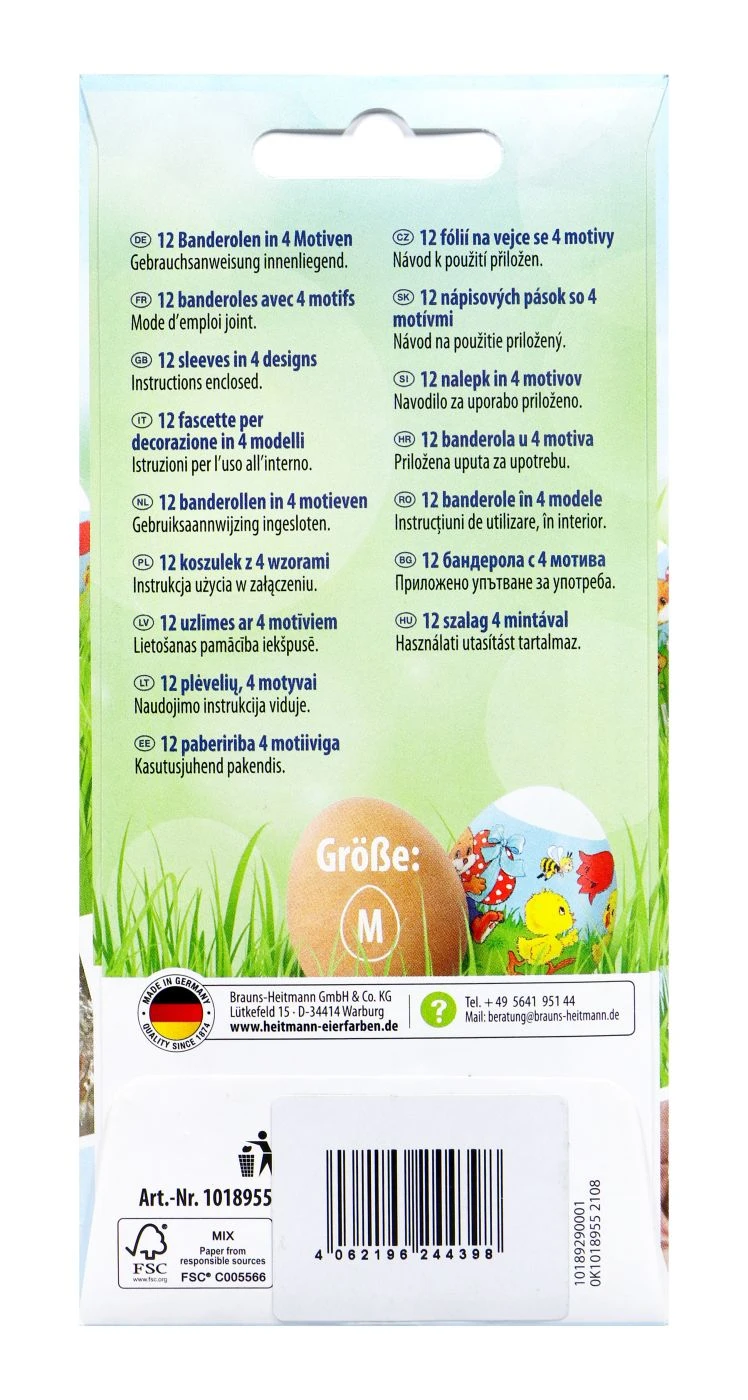 Heitmann Eierfarben Eierbanderole Tradition - 12 Banderolen 4 Heitmann Eierfarben Eierbanderole Tradition - 12 Banderolen – Bild 2