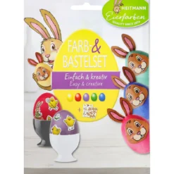 Heitmann Eierfarben FARB-& BASTELSET - 5 Farben + Bastelmotive