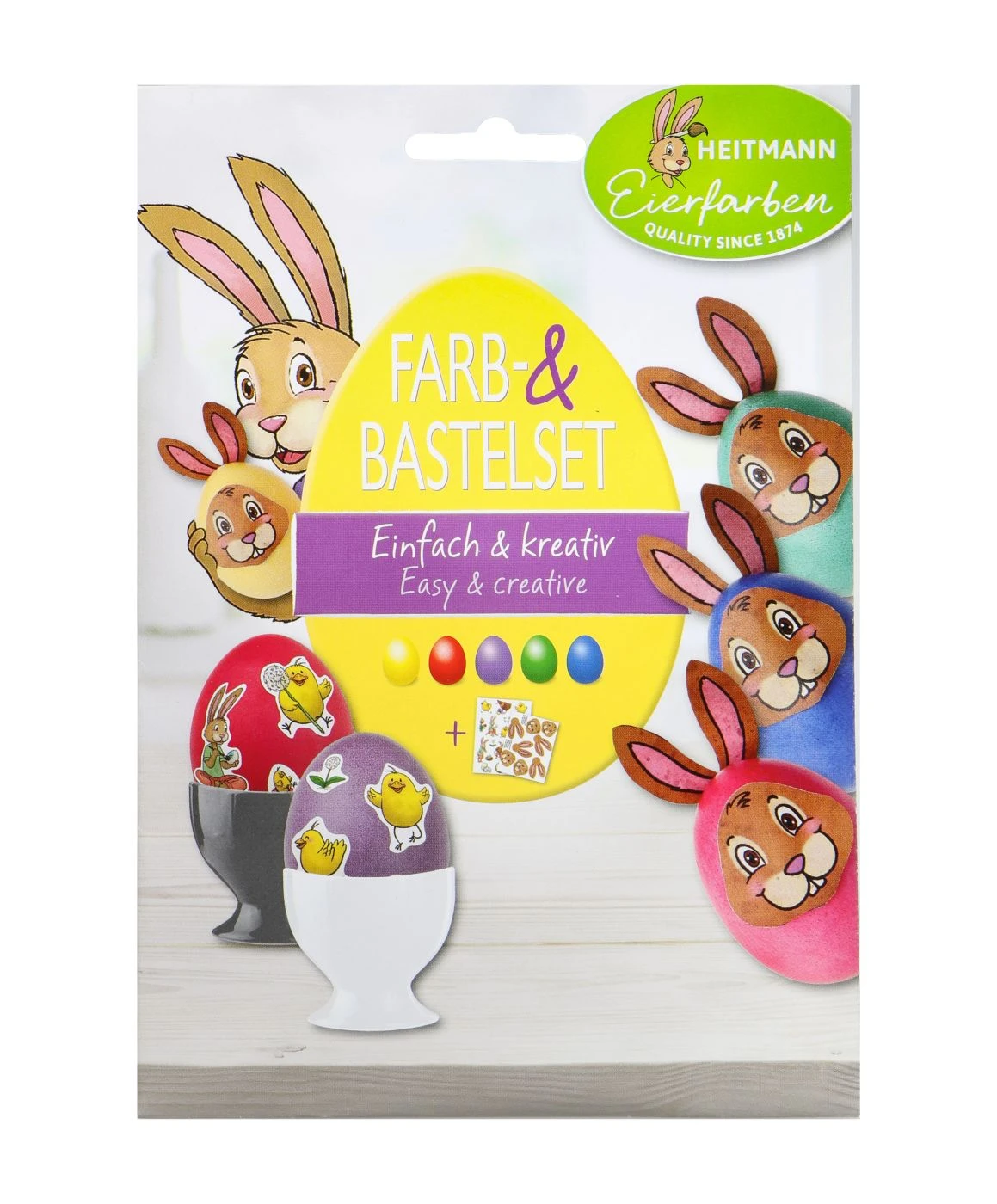 Heitmann Eierfarben FARB-& BASTELSET - 5 Farben + Bastelmotive 3 Heitmann Eierfarben FARB-& BASTELSET - 5 Farben + Bastelmotive