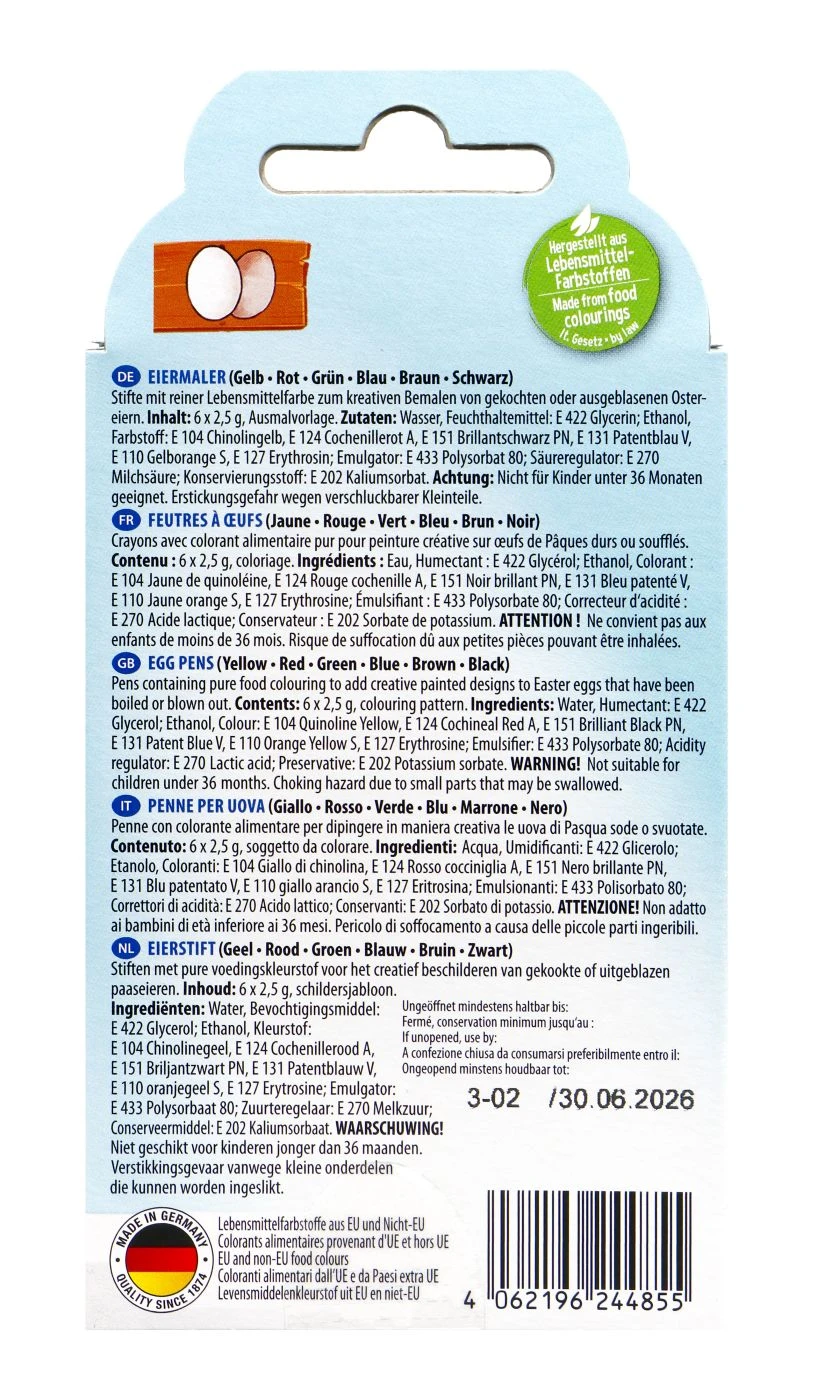 Heitmann Eierfarben Ostereier Malspaß - 6 Eiermaler 4 Heitmann Eierfarben Ostereier Malspaß - 6 Eiermaler – Bild 2