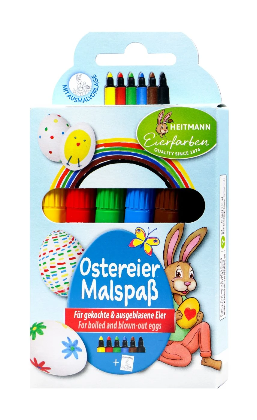 Heitmann Eierfarben Ostereier Malspaß - 6 Eiermaler 3 Heitmann Eierfarben Ostereier Malspaß - 6 Eiermaler