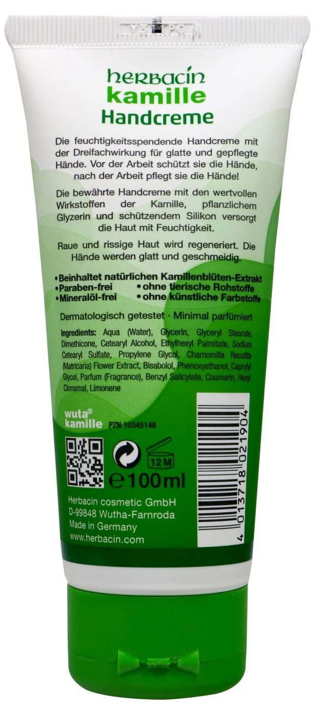 Herbacin Kamille Handcreme Mit Glyzerin - 100 Ml 4 Herbacin Kamille Handcreme Mit Glyzerin - 100 Ml – Bild 2