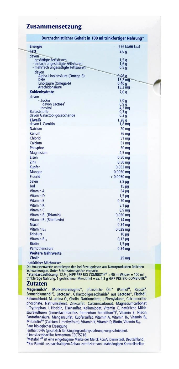 Hipp 2060 Bio Pre Combiotik - 600 G 6 Hipp 2060 Bio Pre Combiotik - 600 G – Bild 4