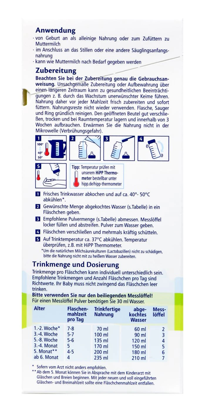 Hipp 2060 Bio Pre Combiotik - 600 G 4 Hipp 2060 Bio Pre Combiotik - 600 G – Bild 2