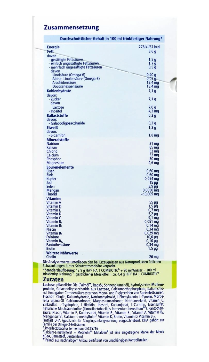 Hipp 2142 HA 1 Combiotik - 600g 6 Hipp 2142 HA 1 Combiotik - 600g – Bild 4