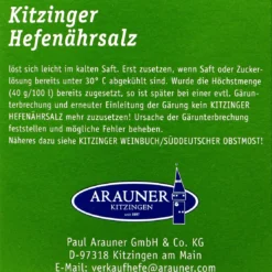 Kitzinger Hefenährsalz - 100 G -Gartenbedarfsgeschäft Kitzinger20Hefenaehrsalz 14570 H01
