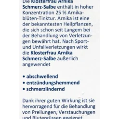 Klosterfrau Arnika Schmerzsalbe - 100 G 8 Klosterfrau Arnika Schmerzsalbe - 100 G -Gartenbedarfsgeschäft Klosterfrau20Arnika20Schmerzsalbe 80217 H01