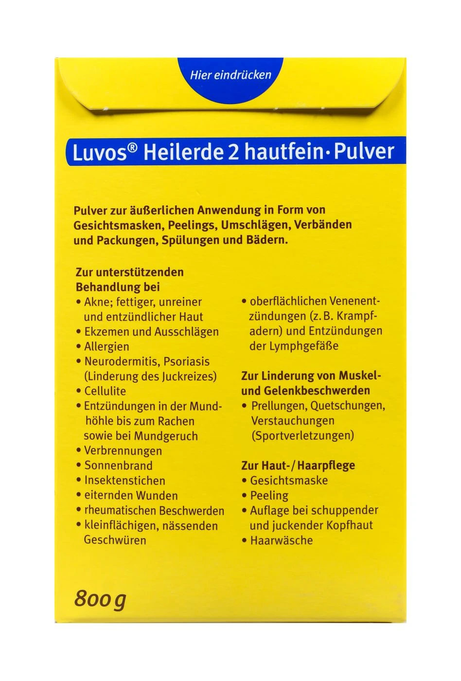 Luvos Heilerde 2 Hautfein - 800 G 5 Luvos Heilerde 2 Hautfein - 800 G – Bild 3