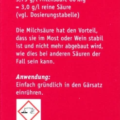 Kitzinger Milchsäure 80 % - 125 G -Gartenbedarfsgeschäft Milchsaeure 15148 R01
