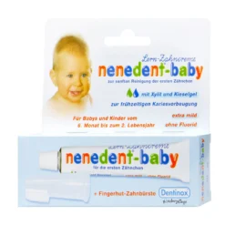 Nenedent Baby Zahnpflege-Lernset - Fingerhut-Zahnbürste - 20 Ml
