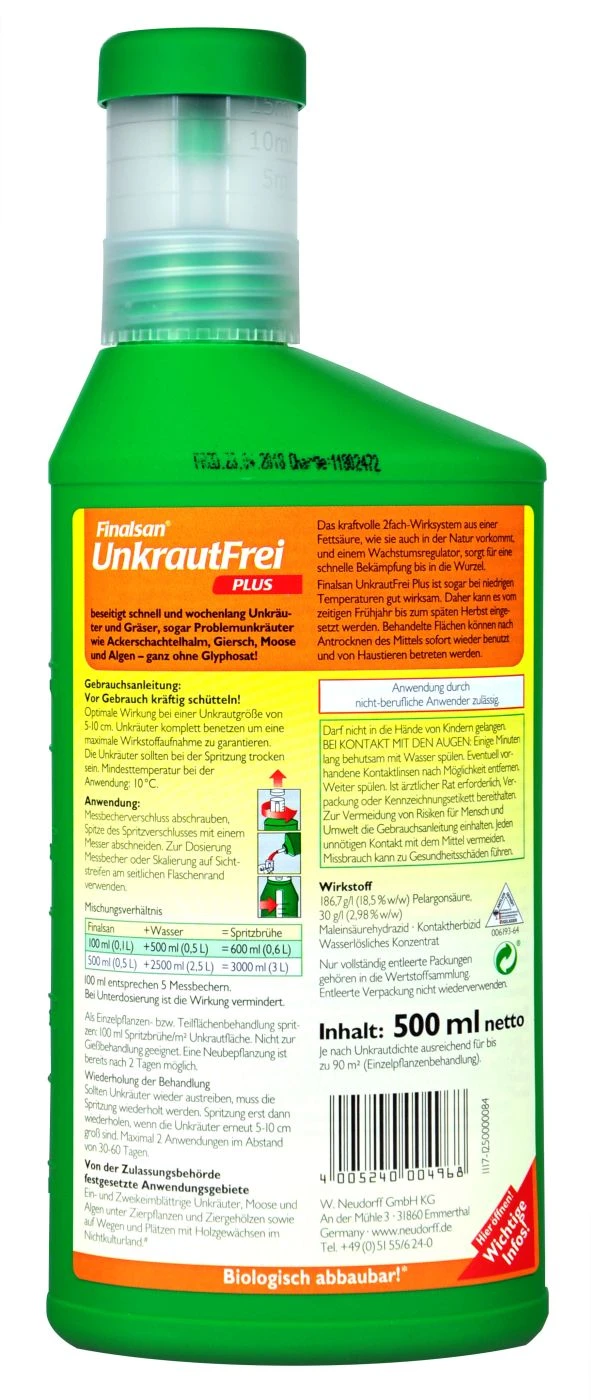 Neudorff Finalsan Unkrautfrei - 500 Ml 4 Neudorff Finalsan Unkrautfrei - 500 Ml – Bild 2