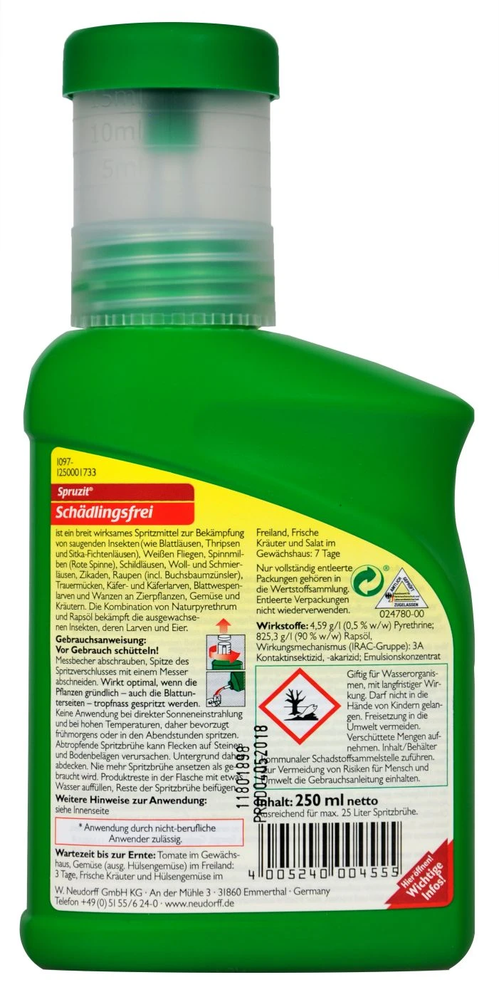 Neudorff Spruzit Schädlingsfrei - 250 Ml 4 Neudorff Spruzit Schädlingsfrei - 250 Ml – Bild 2