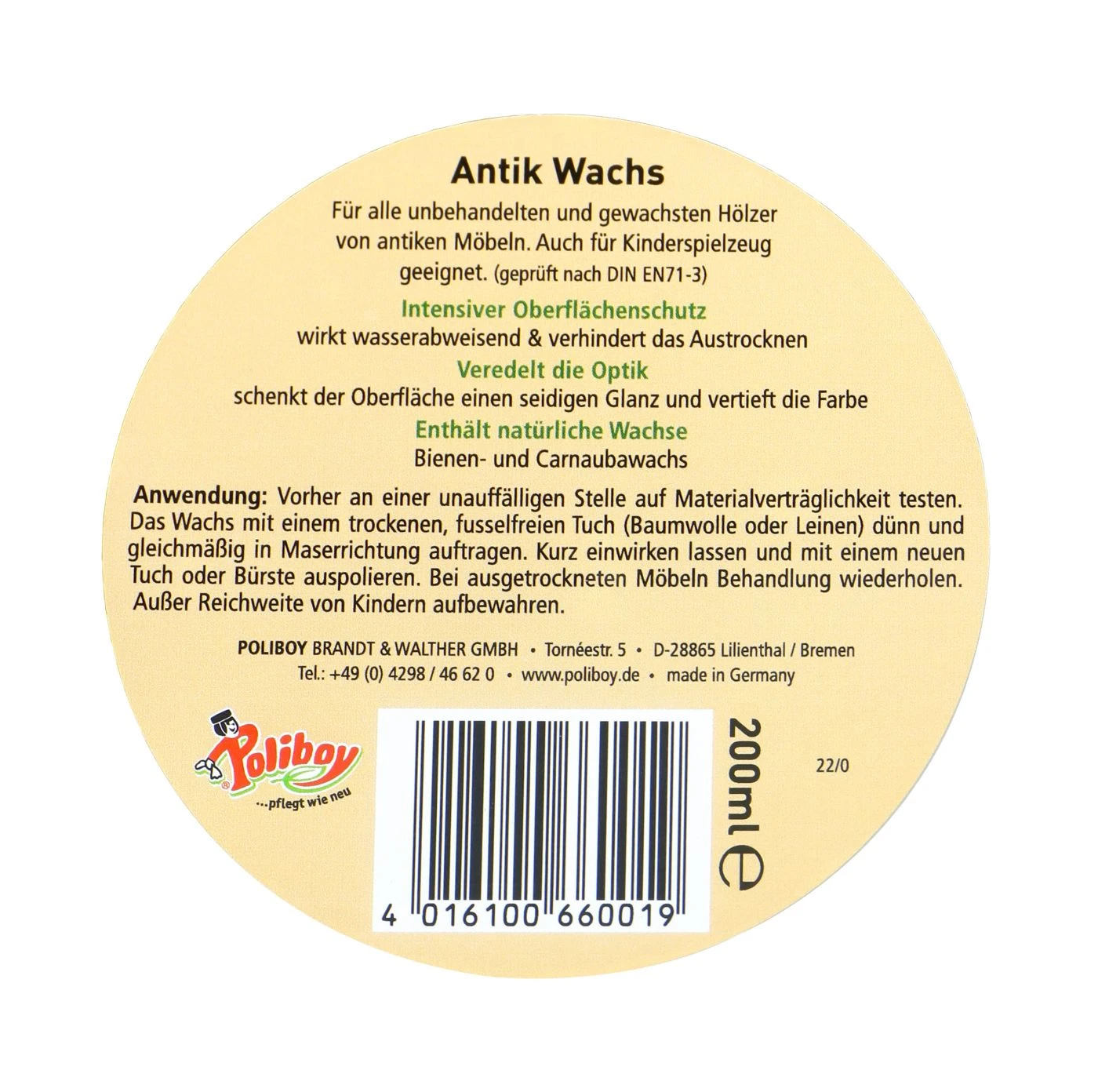 Poliboy Antik Wachs - 200 Ml 4 Poliboy Antik Wachs - 200 Ml – Bild 2