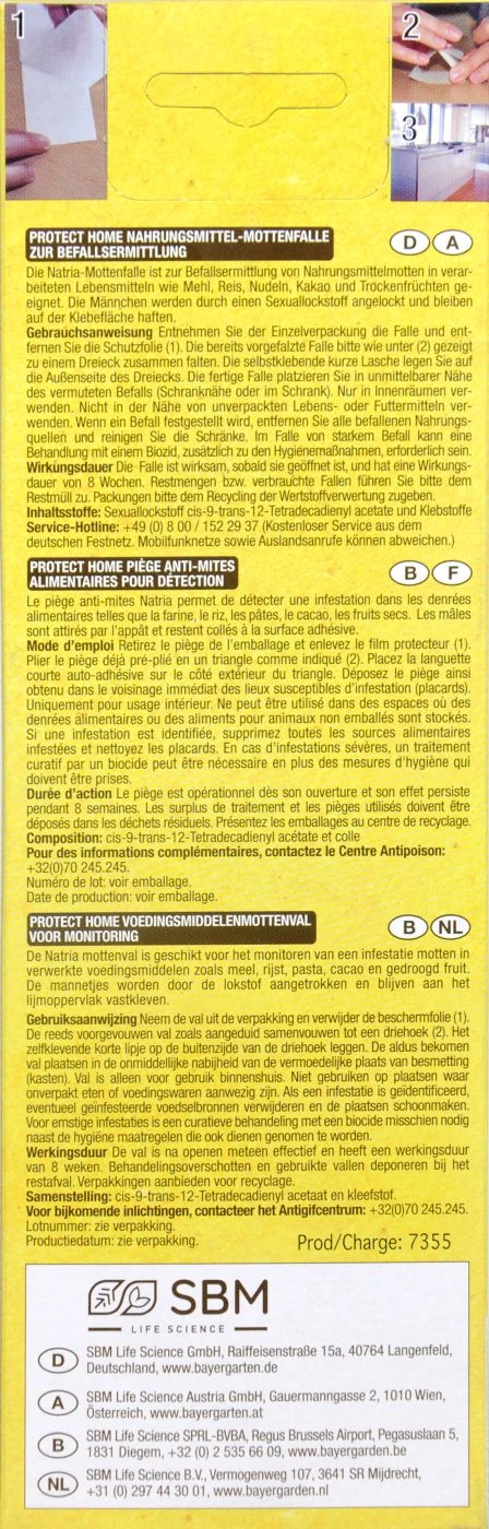 Protect Home Natria Nahrungsmittel Mottenfalle - 3 Stück 4 Protect Home Natria Nahrungsmittel Mottenfalle - 3 Stück – Bild 2