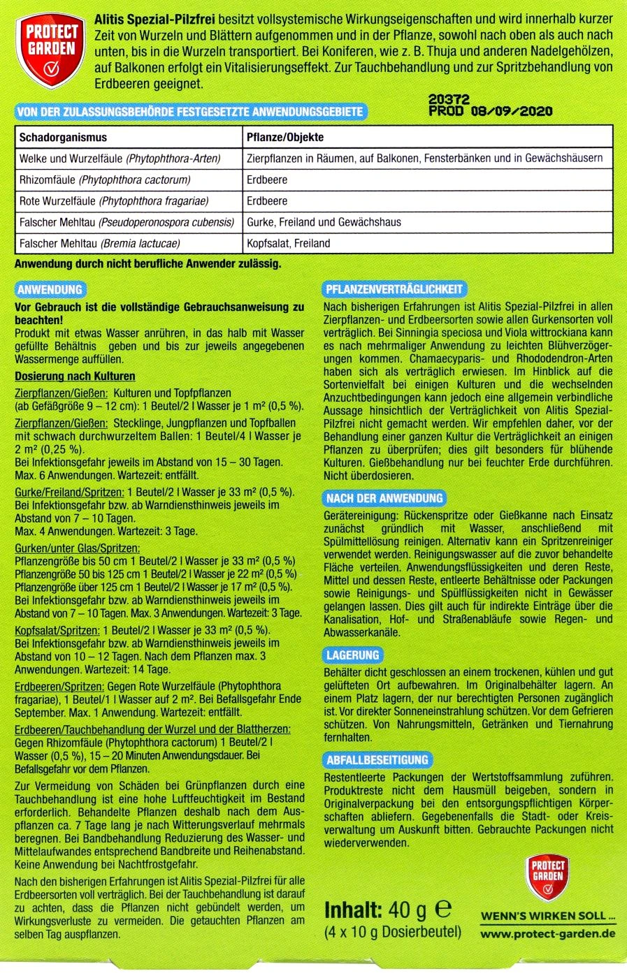Protect Garden Alitis Spezial Pilzfrei - 40 G 6 Protect Garden Alitis Spezial Pilzfrei - 40 G – Bild 4