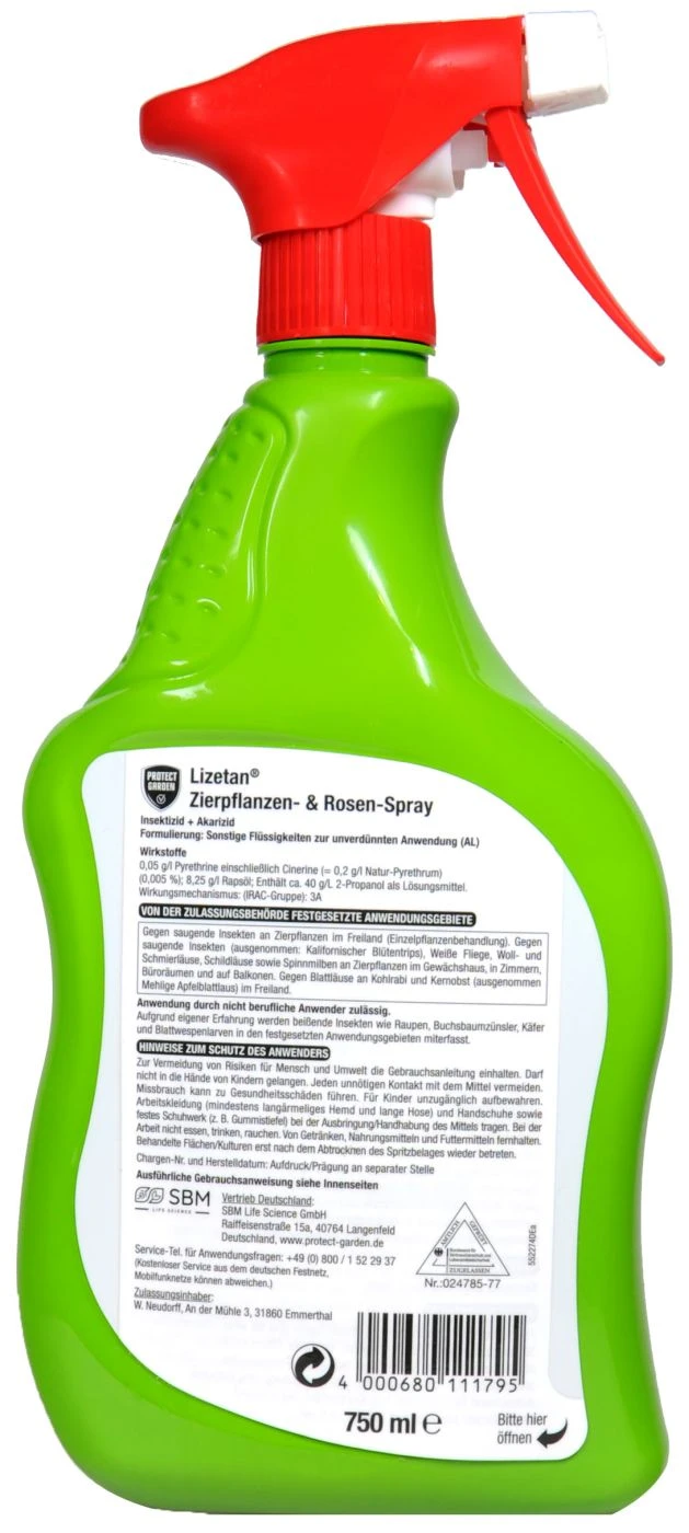 Protect Garden Lizetan Zierpflanzen- & Rosenspray - 750 Ml 4 Protect Garden Lizetan Zierpflanzen- & Rosenspray - 750 Ml – Bild 2