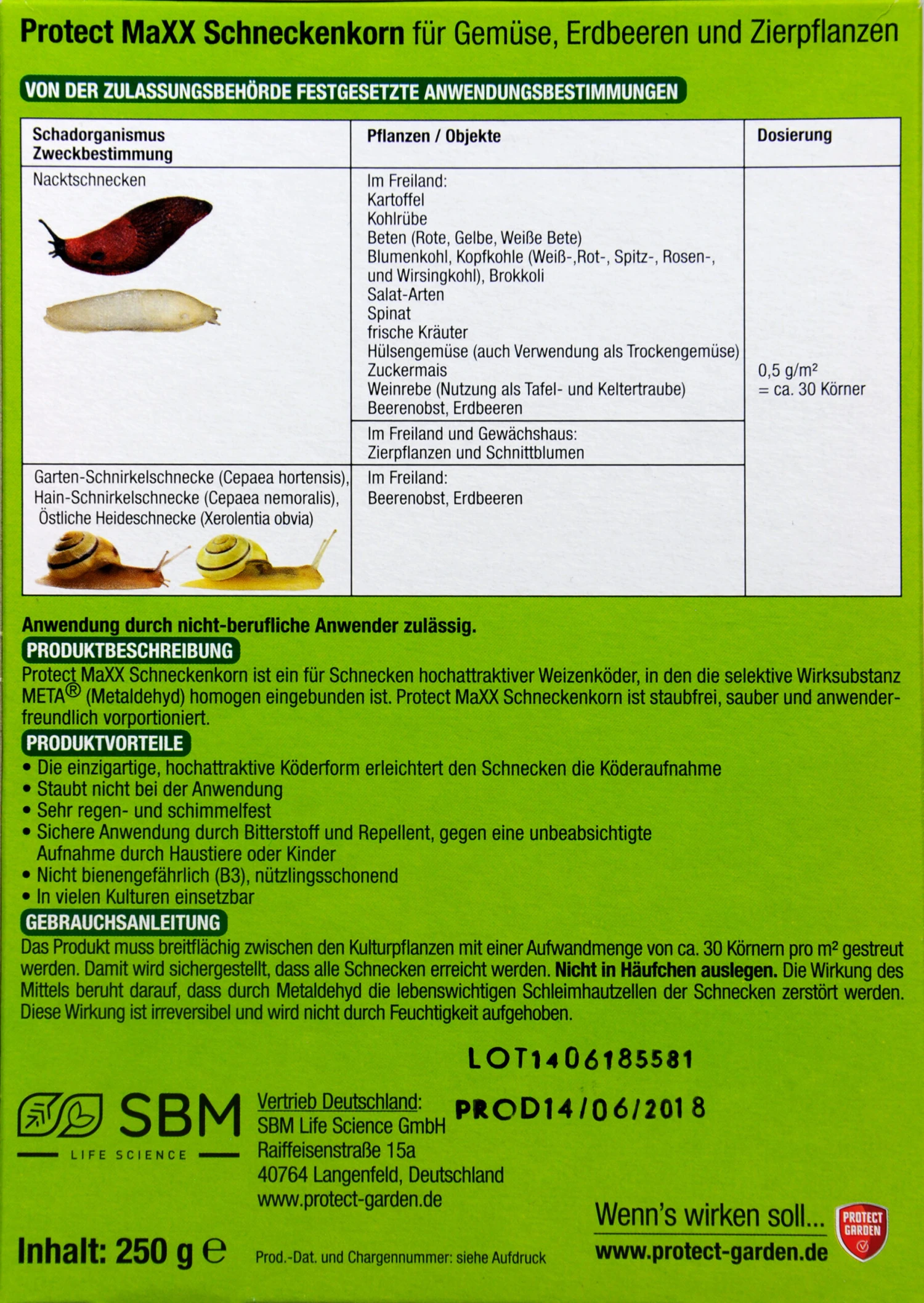 Protect Garden Schneckenkorn Protect Maxx - 250 G 4 Protect Garden Schneckenkorn Protect Maxx - 250 G – Bild 2