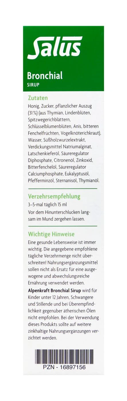 Salus Alpenkraft Bronchial Sirup - 250 Ml 6 Salus Alpenkraft Bronchial Sirup - 250 Ml – Bild 4