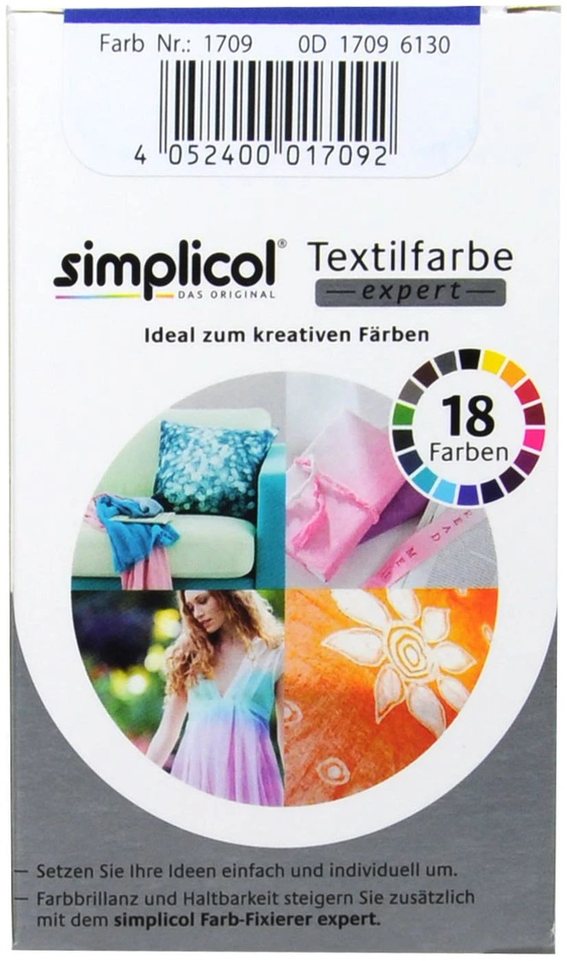 Simplicol Expert Enzian-Blau Textilfarbe - 1709 - 150 G 5 Simplicol Expert Enzian-Blau Textilfarbe - 1709 - 150 G – Bild 3