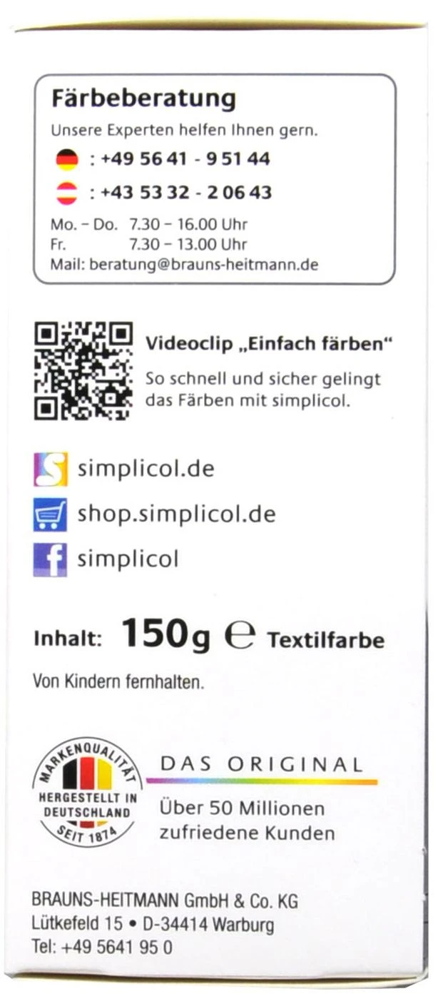 Simplicol Expert Enzian-Blau Textilfarbe - 1709 - 150 G 4 Simplicol Expert Enzian-Blau Textilfarbe - 1709 - 150 G – Bild 2