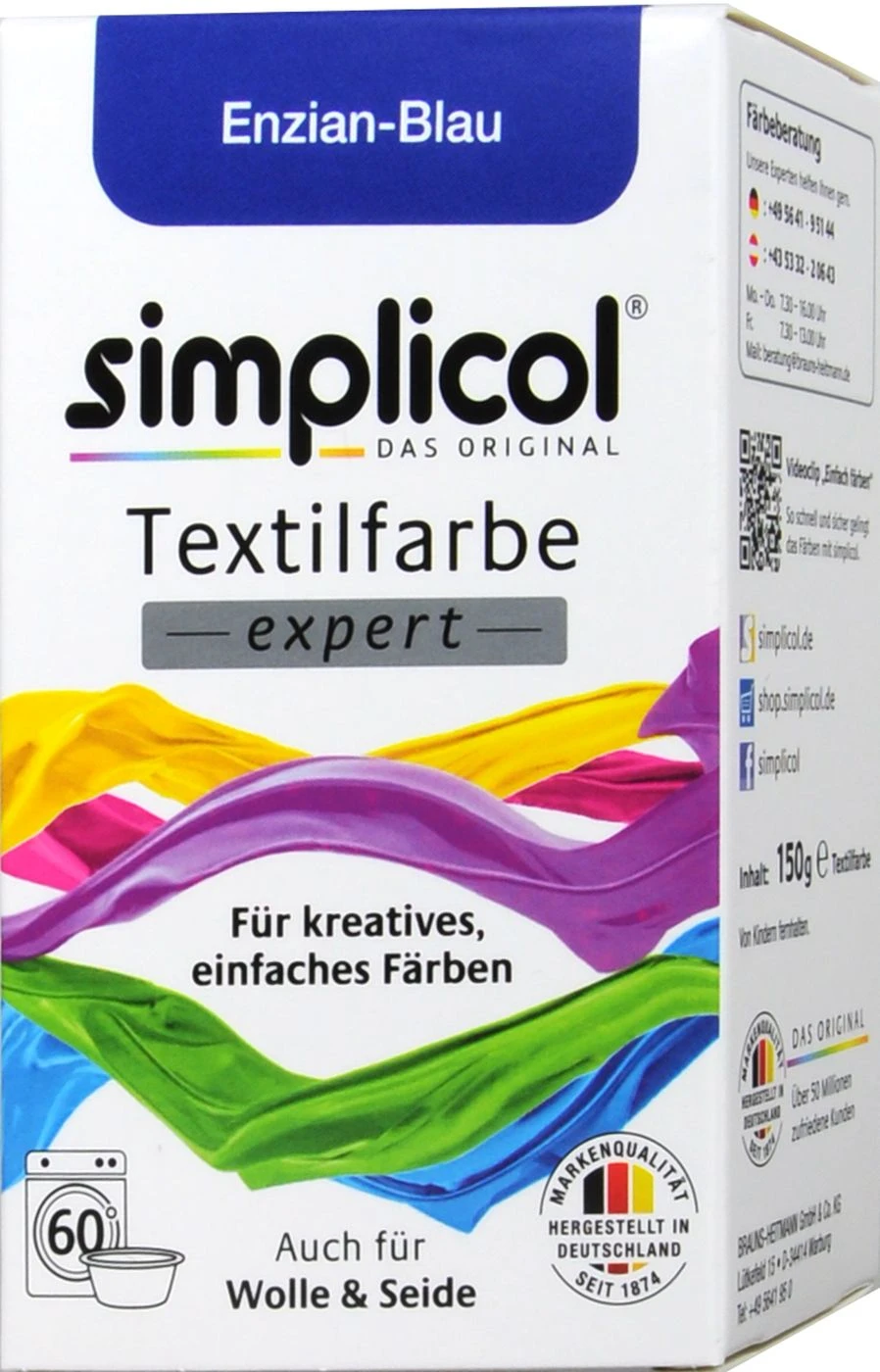 Simplicol Expert Enzian-Blau Textilfarbe - 1709 - 150 G 3 Simplicol Expert Enzian-Blau Textilfarbe - 1709 - 150 G