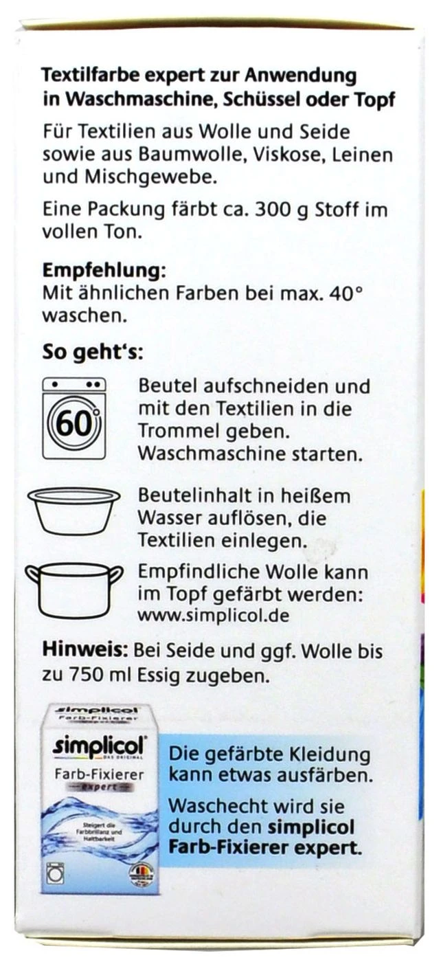 Simplicol Expert Marine-Blau Textilfarbe - 1708 - 150 Ml 6 Simplicol Expert Marine-Blau Textilfarbe - 1708 - 150 Ml – Bild 4
