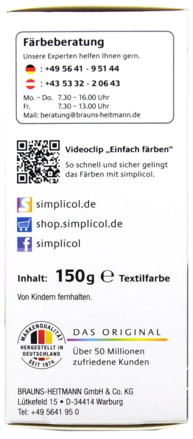 Simplicol Expert Marine-Blau Textilfarbe - 1708 - 150 Ml 4 Simplicol Expert Marine-Blau Textilfarbe - 1708 - 150 Ml – Bild 2