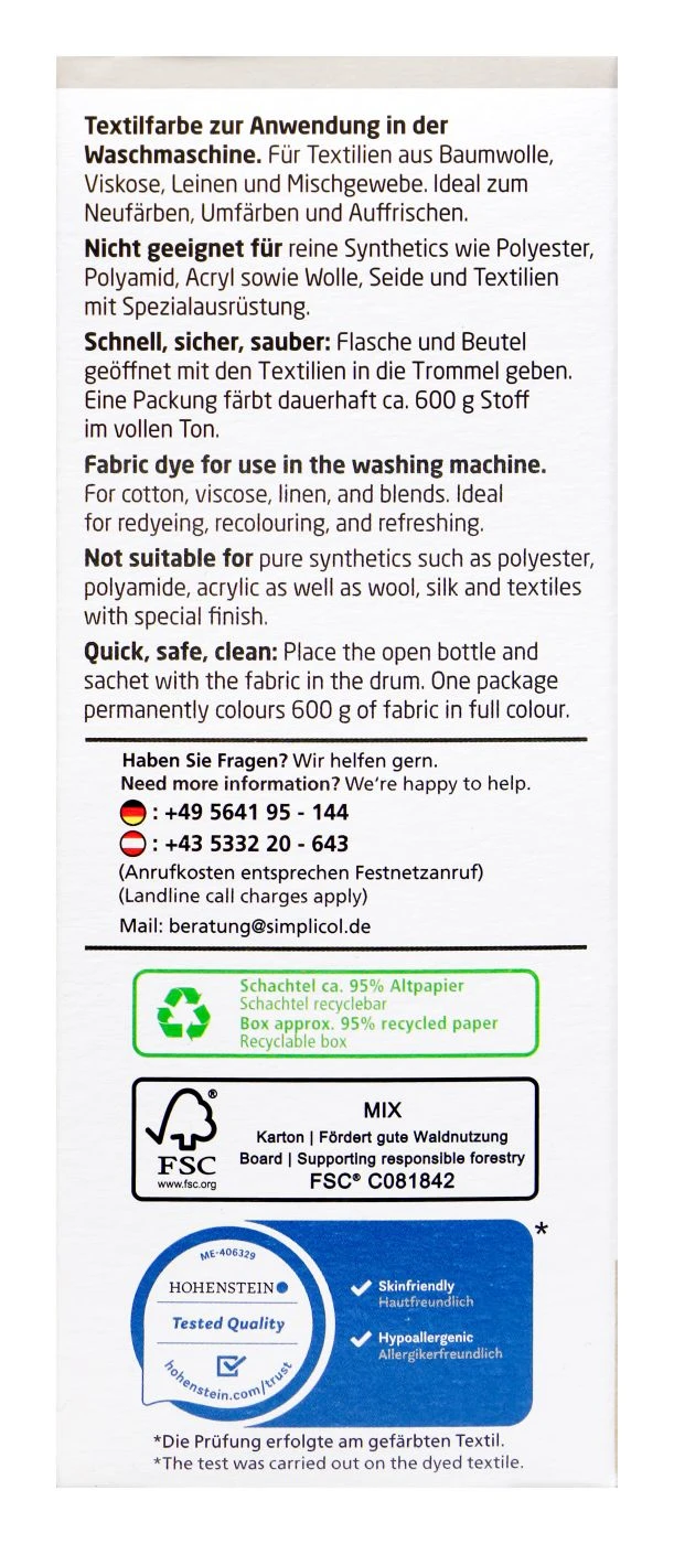 Simplicol Intensiv Eiskaffee-Braun Textilfarbe - 1027253 5 Simplicol Intensiv Eiskaffee-Braun Textilfarbe - 1027253 – Bild 3